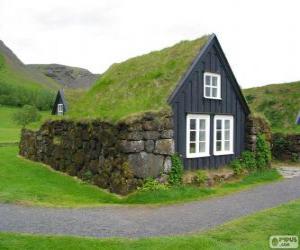 Puzzle Viking σπίτι, Ισλανδία